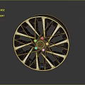 Automotive Tire Featuring Stylish Multi Spoke Black Silver Alloy Wheel Rim Design