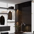 Minimalist Open Frame Wardrobe With Rich Storage Shelves Drawers And Clothes Hanging Space For Bedroom