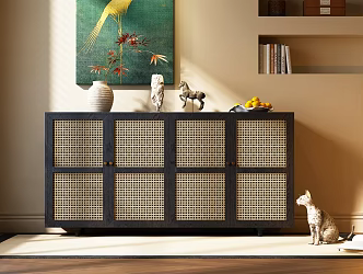 Entrance Cabinet Entrance Cabinet Combination Modern Middle Ancient TV Cabinet Modern Vintage Side Cabinet Decorative Cabinet 3d model