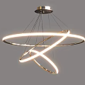 Modern Design Chandeliers with Circular Spiral Curved Shapes and LED Lighting for Interior Spaces