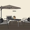 Stylish Wicker Outdoor Chairs with Table and Umbrella for Patio Seating