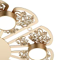 Elegant Flower Shaped Ceiling Lights With Intricate Hollow Pattern And Golden Finish