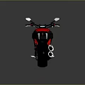 Ducati Motorcycle with Black Red Color Scheme and Modern Sporty Design Features