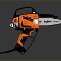 Powerful PELEX Heavy Duty Chainsaw With Orange And Black Design
