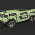 Green Six Wheel Rugged Off Road Utility Vehicle With Roof Rack