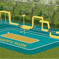 Modern Square View 3d model
