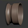 Shiny Rose Gold Car Wheel Rim With Metallic Spoke Design And Branded Center Cap