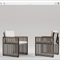 Modern Outdoor Table and Chair Outdoor Table and Chair Combination 3d model