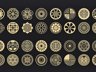 Chinese Traditional Pattern Paper-cut Carved Classical Window Decorative Pattern 3d model
