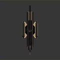 Futuristic Game Movie Character Equipment With Blue Cylindrical Structure Wooden Base And Metal Rods