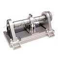 Industrial Metal Mechanical Device With Cylindrical Drum Support Brackets And Base Platform