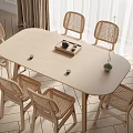 Dining table and chair combination 3d model