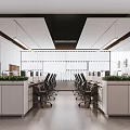 Public office area 3d model