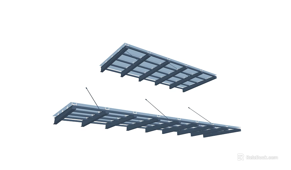 Modern Outdoor Sunshade Awning With Metal Frame And Transparent Roof Design 3d model 