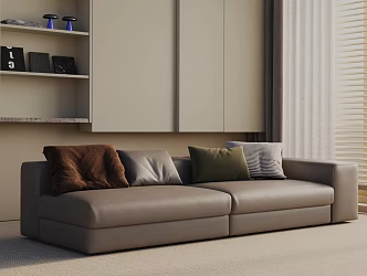 Modern three-seat sofa 3d model