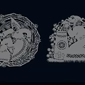 Traditional Chinese White Paper Cut Wall Decor With Animal Human Figures And Floral Patterns