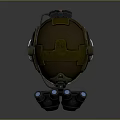 Tactical Military Helmet With Mounted Binoculars And Adjustable Strap Gear
