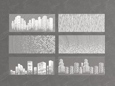 Decorative Wall Panels With Various Patterns And Textures For Interior Design 3d model