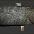 Ancient Stone Building Relic With Arched Roof And Carved Surface Details