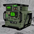 Green Military Communication Equipment With ABS-E XCLUB Display Screen And Signal Control Buttons