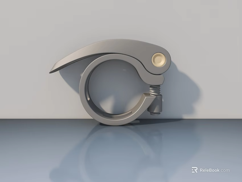 Swing Door Hardware Stainless Steel Hinge with Silver Gray Smooth Surface 3d model 