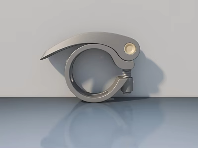 Swing Door Hardware Stainless Steel Hinge with Silver Gray Smooth Surface 3d model
