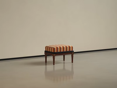 American foot stool 3d model