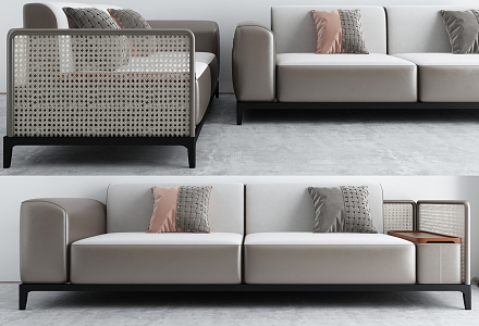 modern double sofa 3d model