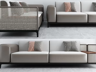 modern double sofa 3d model