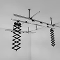 Modern Spiral Metal Chandelier With Unique Ceiling Mounted Hanging Structure Design