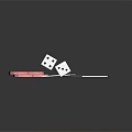 Green Poker Table Setup With Pink Chips Cards And White Dice