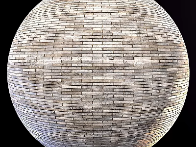 Durable Brick Component Forming Spherical Structural Design With Precise Brick Arrangement 3d model