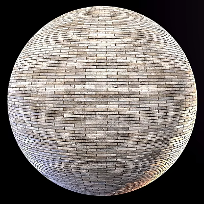 Durable Brick Component Forming Spherical Structural Design With Precise Brick Arrangement 3d model