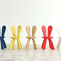 Kids Table with Bunny Shaped Chairs and Multiple Color Choices for Children
