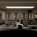 Modern Minimalist Beauty Hair Salon Storefront With Soft Lighting And Elegant Outdoor Greenery Decoration