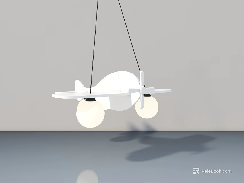 Modern White Swing Door With Pendant Light In Gray Room Setting 3d model