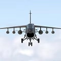 Military Fighter Jet Flying In Sky With Armaments