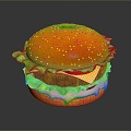 Hamburger Chicken Hamburger Vegetable Hamburger Fast Food Chicken Leg Hamburger KFC Hamburger McDonald's Hamburger 3d model