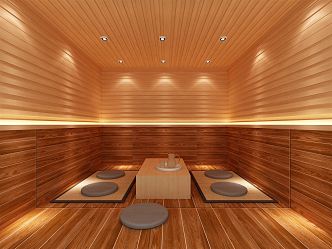 Modern sauna room khan steam room 3d model