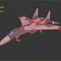 Gray Fighter Jet with Sleek Design Twin Tails Cockpit and Landing Gear