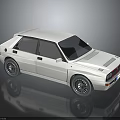 White Classic Sedan With Sleek Body Design Black Windows And Dark Wheels