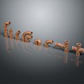 Industrial LOFT water pipe pipe valve iron pipe 3d model