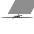 Modern Flat Screen Television With Sleek Black Display And Stable Base Stand