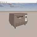Stainless Steel Countertop Kitchen Oven Appliance With Control Panel And Ventilation Design
