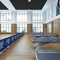 Modern Badminton Hall 3d model