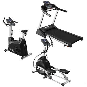 Modern Fitness Equipment Fitness Treadmill Bicycle Machine 3d model