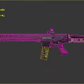 Modern Tactical Assault Rifle With Scope Rail System And Grip Texture