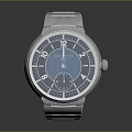 Sleek Silver Watch Design With Metal Strap And Round Polished Dial