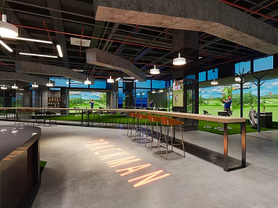 Modern Fitness Gym Featuring Diverse Workout Equipment And Open Space For Training 3d model