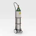 Durable Commercial Gas Cylinder Cart With Metal Frame Wheels And Valve For Industrial Use
